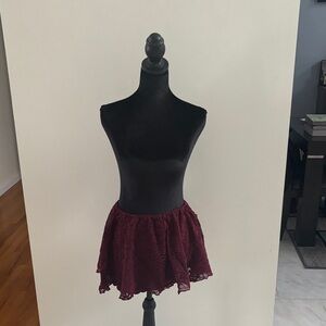 Celebrity Pink Tawny Port Lace Mini Skirt